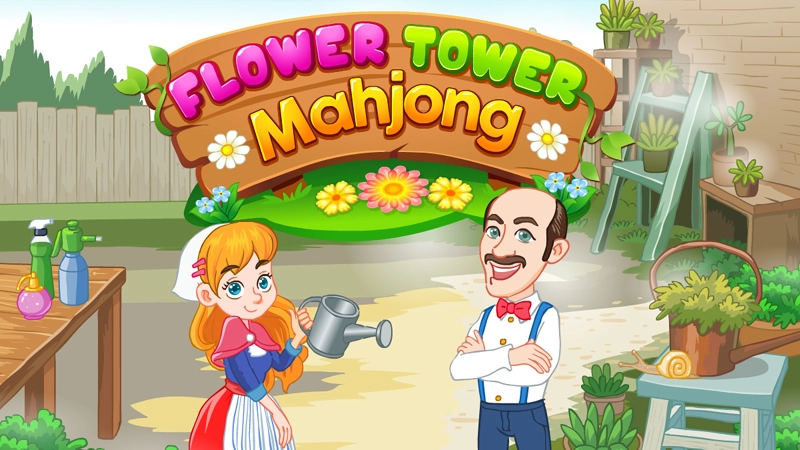 Flower Tower Mahjong game